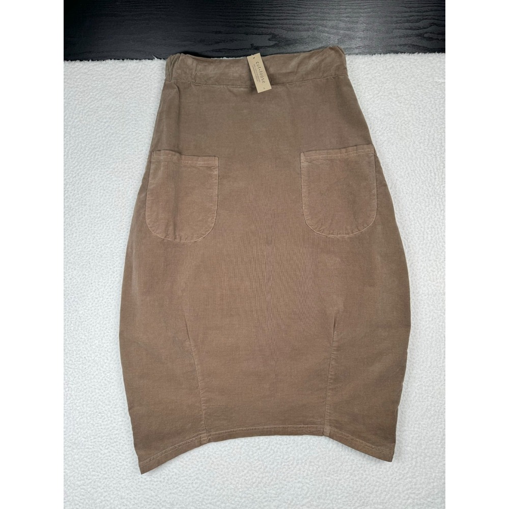 NEW - Cut Loose Lantern Skirt Women's Small Brown Corduroy Velour